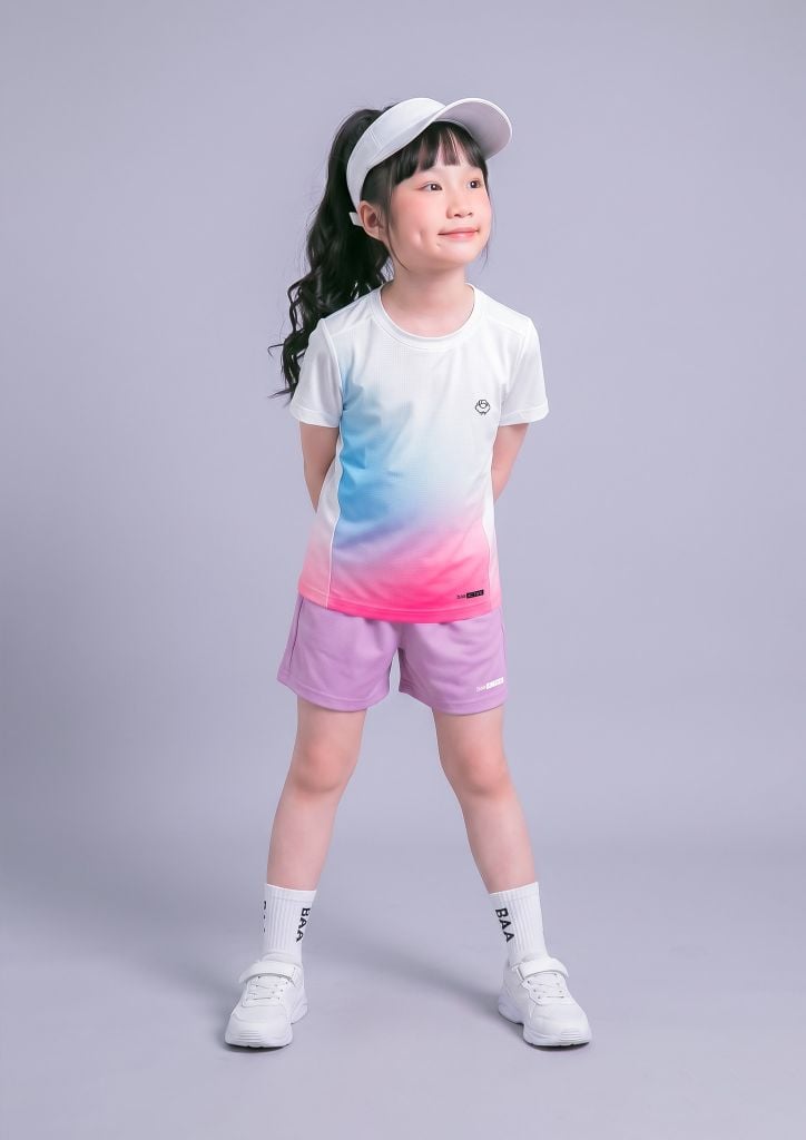 Set Thể Thao Cho Bé Siêu Nhẹ Ultra Light Ombre (Trắng Hồng + Hồng Nhạt 03)