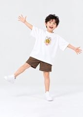 Bộ Áo Thun Form Rộng Cotton Mát Cool Jade Phối Quần Da Cá (Bánh Tráng Trộn + Nâu Khủng Long)