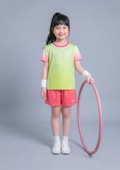 Set Thể Thao Cho Bé Siêu Nhẹ Ultra Light Họa Tiết Ombre (Xanh Hồng + Hồng Dâu)