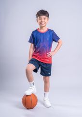 Set Thể Thao Cho Bé Siêu Nhẹ Ultra Light Hoạ Tiết Marble (Đỏ Ombre + Navy 04 Form Ngắn)