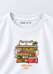 Bộ Áo Thun Form Rộng Cotton Mát Cool Jade Phối Quần Da Cá (Tiệm Tạp Hoá + Đen)
