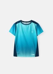 Áo Thun Thể Thao Cho Bé Siêu Nhẹ Ultra Light Xanh Mint Hoạ Tiết Halftone