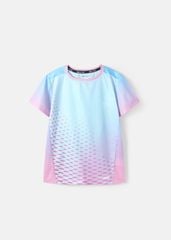 Áo Thun Thể Thao Cho Bé Siêu Nhẹ Ultra Light Xanh Nhạt Hoạ Tiết Halftone