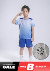 Áo Thun Thể Thao Cho Bé Siêu Nhẹ Ultra Light Xanh Ombre Hoạ Tiết Isometric