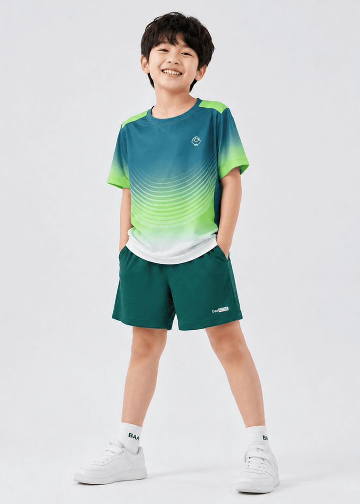 Quần Short Thể Thao Cho Bé Siêu Nhẹ Ultra Light Xanh Teal 04 (Form Ngắn)