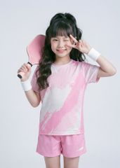 Áo Thun Thể Thao Cho Bé Siêu Nhẹ Ultra Light Hồng Hoạ Tiết Abstract