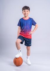 Áo Thun Thể Thao Cho Bé Siêu Nhẹ Ultra Light Navy Đỏ Ombre Hoạ Tiết Marble