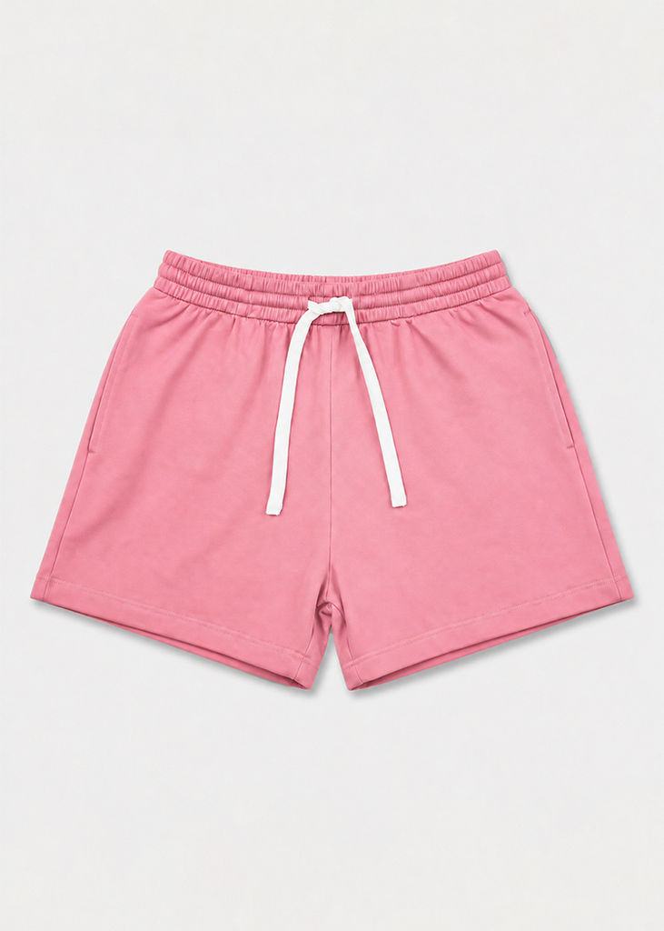 Bộ Áo Thun Form Rộng Và Quần Short Bé Gái (Tím Nhạt 02 + Da Cá Hồng Đất)
