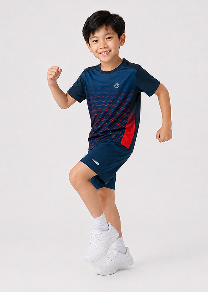 Set Thể Thao Cho Bé Siêu Nhẹ Ultra Light Họa Tiết (Navy Halftone 02 + Navy 06 Form Ngắn)