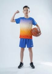 Set Thể Thao Cho Bé Siêu Nhẹ Ultra Light Ombre Hoạ Tiết Trừu Tượng (Cam + Xanh Biển)