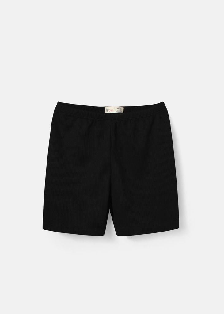 Quần Biker Bé Gái Thun Gân Đen