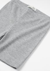 Quần Biker Bé Gái Thun Gân Xám