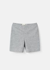 Quần Biker Bé Gái Thun Gân Xám