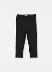 Quần Legging Bé Gái Gân Đen 02
