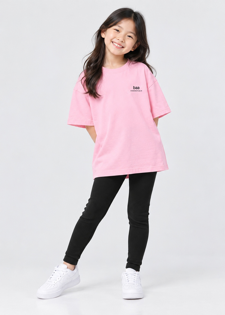 Quần Legging Bé Gái Gân Đen 03