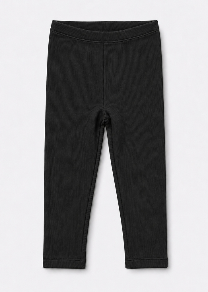 Quần Legging Bé Gái Gân Đen 03