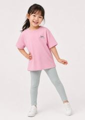 Quần Legging Bé Gái Gân Xám 02