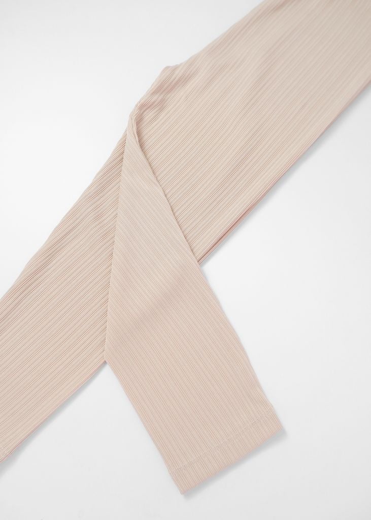 Quần Legging Bé Gái Thun Gân Trắng Kem GC-QU32D-09