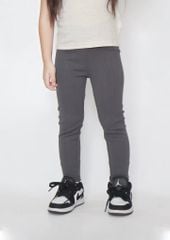 Quần Legging Bé Gái Thun Gân Xám Đậm GC-QU32D-09