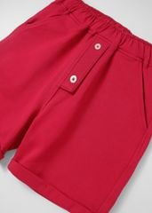 Quần Short Bé Trai Da Cá Đỏ Burgundy