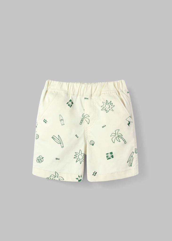 Quần Short Bé Trai Khakis Kem Hoạ Tiết Summer
