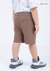 Quần Short Bé Trai Khakis Vân Nâu