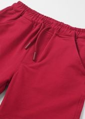 Quần Short Da Cá Bé Trai Đỏ Burgundy
