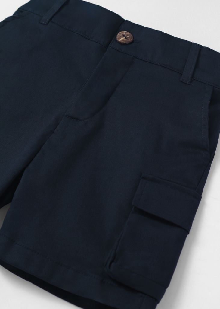 Quần Short Khakis Bé Trai Túi Hộp Navy