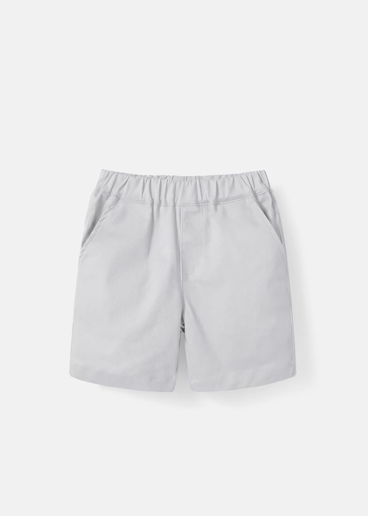 Quần Short Khakis Bé Trai Xám Trắng