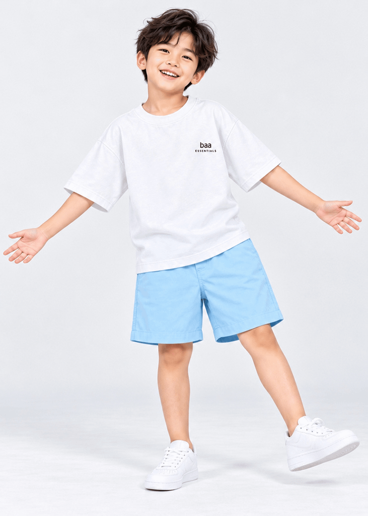 Quần Short Khakis Bé Trai Xanh Biển 02