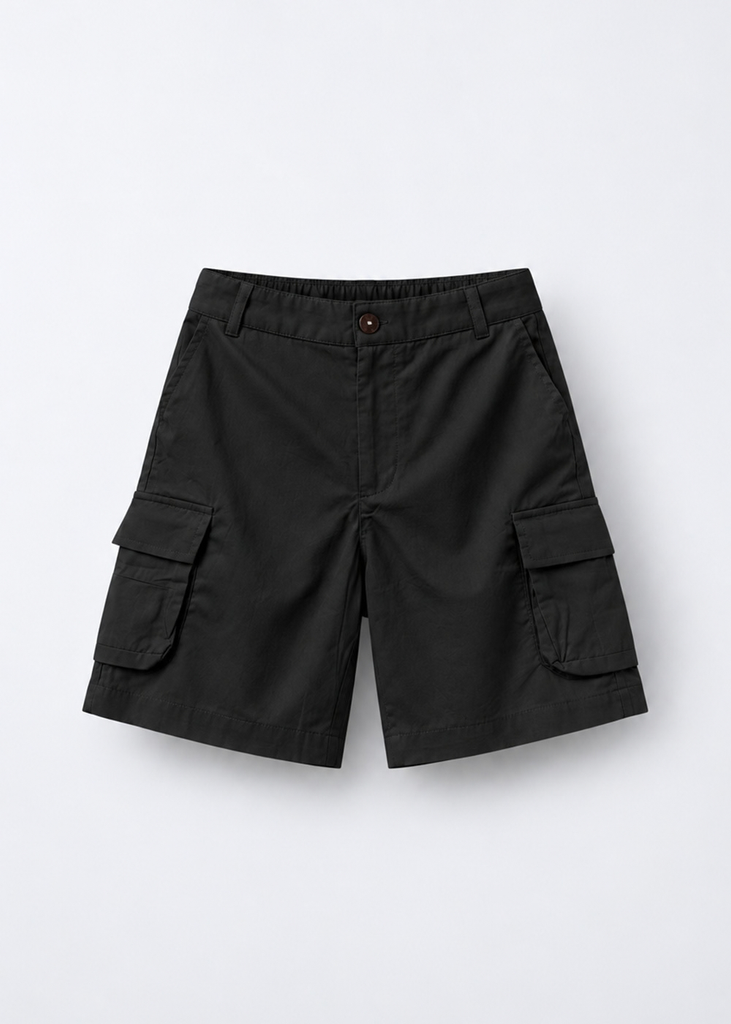 Quần Short Khakis Túi Hộp Bé Trai Navy*