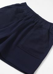 Quần Short Phối Túi Bé Trai Thun Da Cá Navy