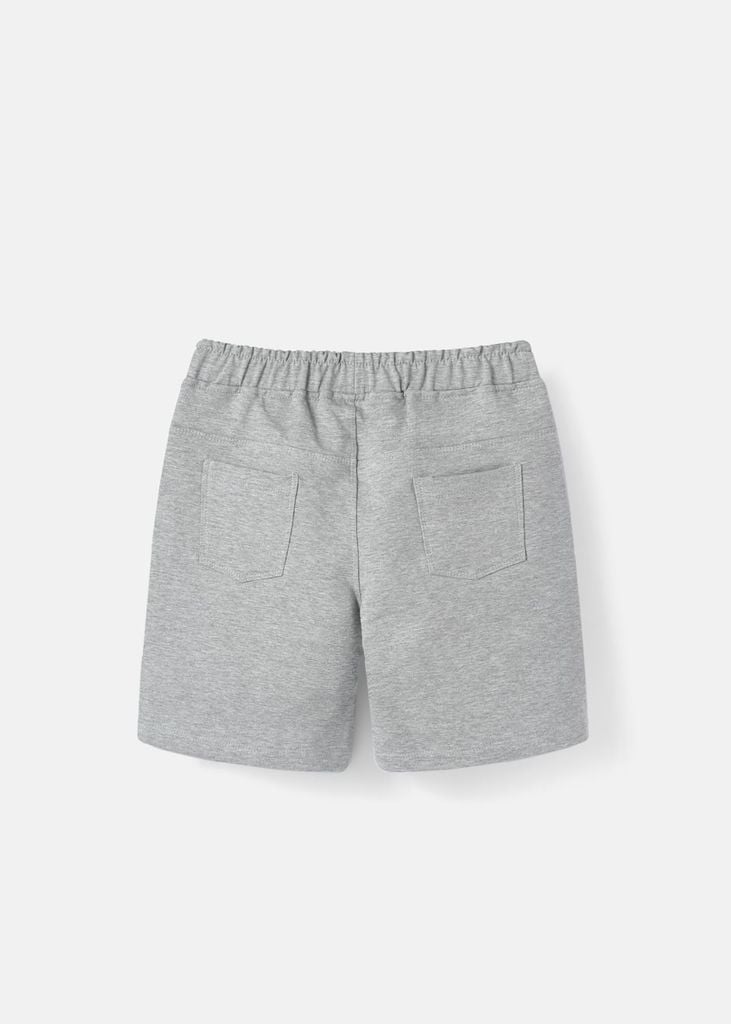 Quần Short Phối Túi Bé Trai Xám Melange