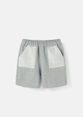 Quần Short Phối Túi Bé Trai Xám Melange