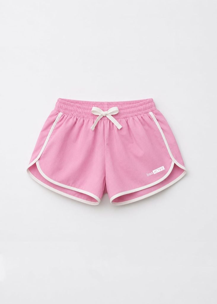 Quần Short Thể Thao Bé Gái Siêu Nhẹ Ultra Light Dù Hồng