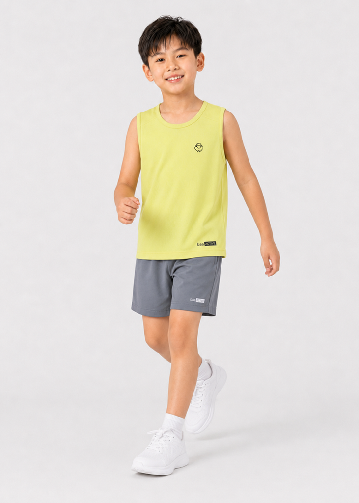 Quần Short Thể Thao Bé Trai Siêu Nhẹ Ultra Light Dù Xám