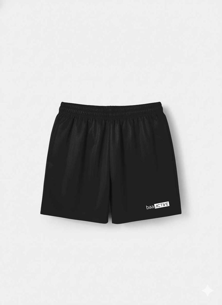 Quần Short Thể Thao Cho Bé Siêu Nhẹ Ultra Light Đen 02