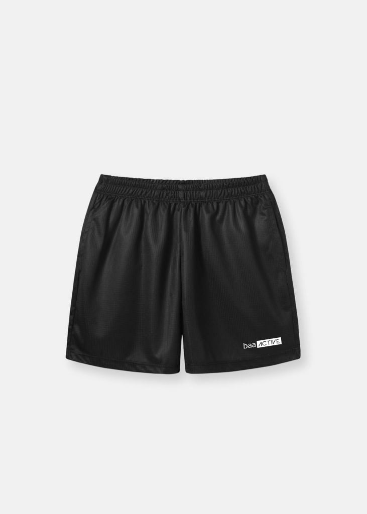 Quần Short Thể Thao Cho Bé Siêu Nhẹ Ultra Light Đen 06
