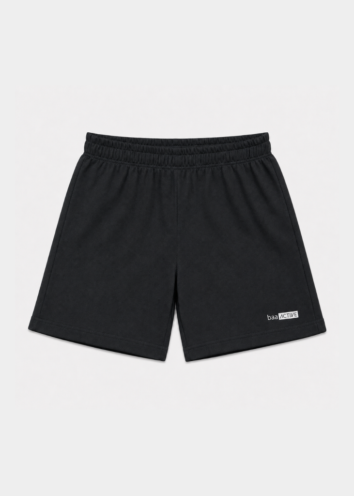 Quần Short Thể Thao Cho Bé Siêu Nhẹ Ultra Light Đen 11 (Form Ngắn)