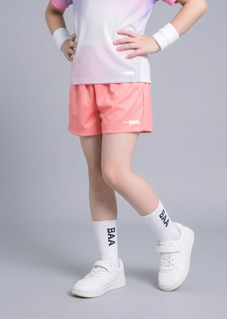 Quần Short Thể Thao Cho Bé Siêu Nhẹ Ultra Light Hồng Cam