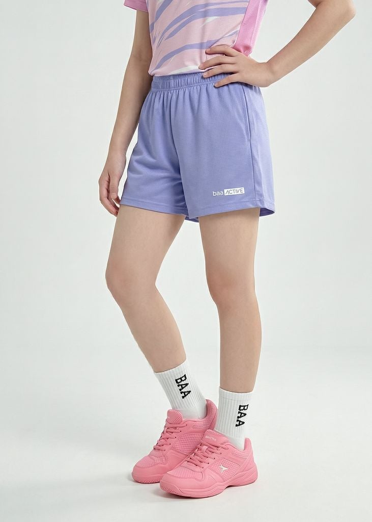 Quần Short Thể Thao Cho Bé Siêu Nhẹ Ultra Light Tím 03