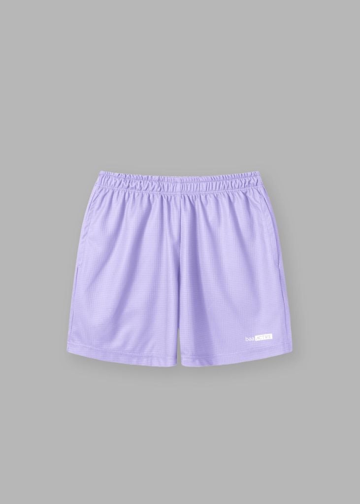 Quần Short Thể Thao Cho Bé Siêu Nhẹ Ultra Light Tím Nhạt 02