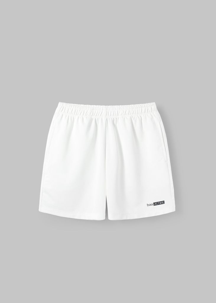 Quần Short Thể Thao Cho Bé Siêu Nhẹ Ultra Light Trắng 03 (Form Ngắn)