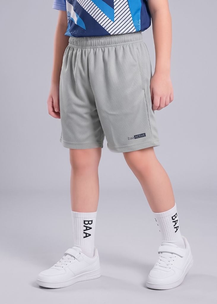 Quần Short Thể Thao Cho Bé Siêu Nhẹ Ultra Light Xám Chì