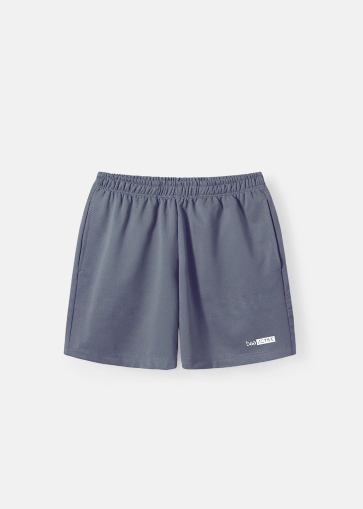 Quần Short Thể Thao Cho Bé Siêu Nhẹ Ultra Light Xám Đậm (Form Ngắn)