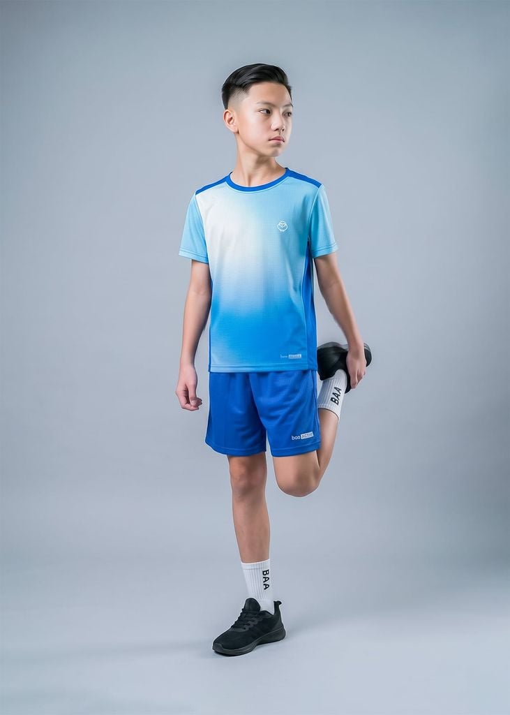 Quần Short Thể Thao Cho Bé Siêu Nhẹ Ultra Light Xanh Biển 03
