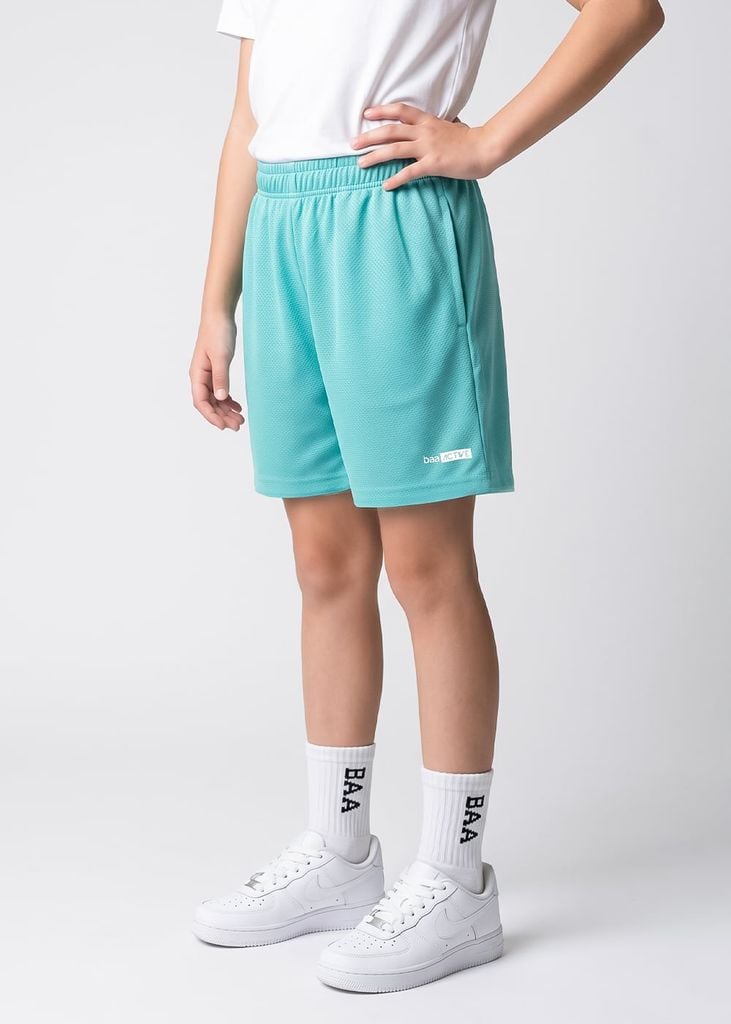 Quần Short Thể Thao Cho Bé Siêu Nhẹ Ultra Light Xanh Mint