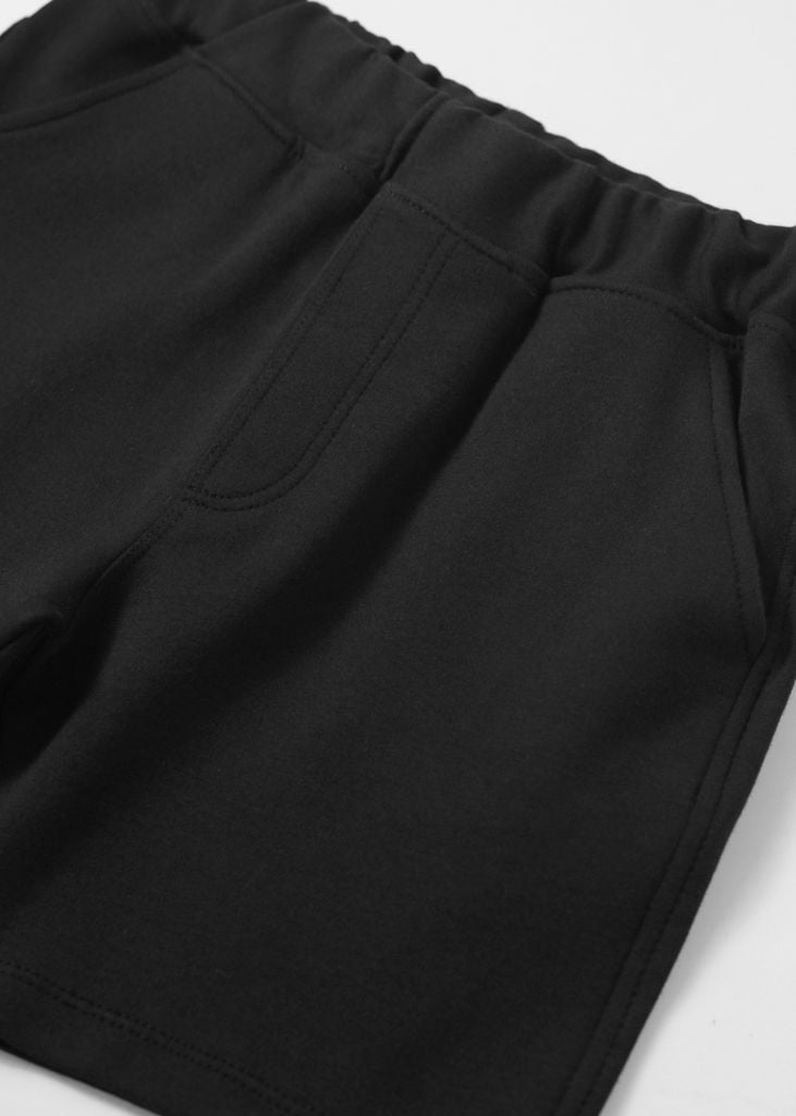 Quần Short Thun Bé Trai Đen 01