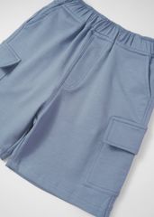 Quần Short Túi Hộp Bé Trai Da Cá Xám