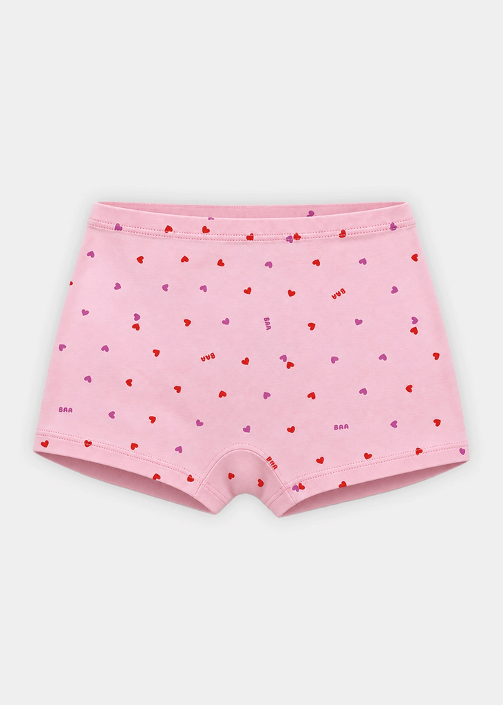 Set 3 Quần Chip Đùi Bé Gái Cotton Hoạ Tiết Trái Tim (Màu Ngẫu Nhiên)